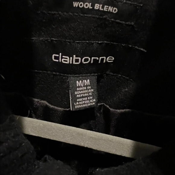 Mens Wool Black Peacoat - Picture 7 of 7